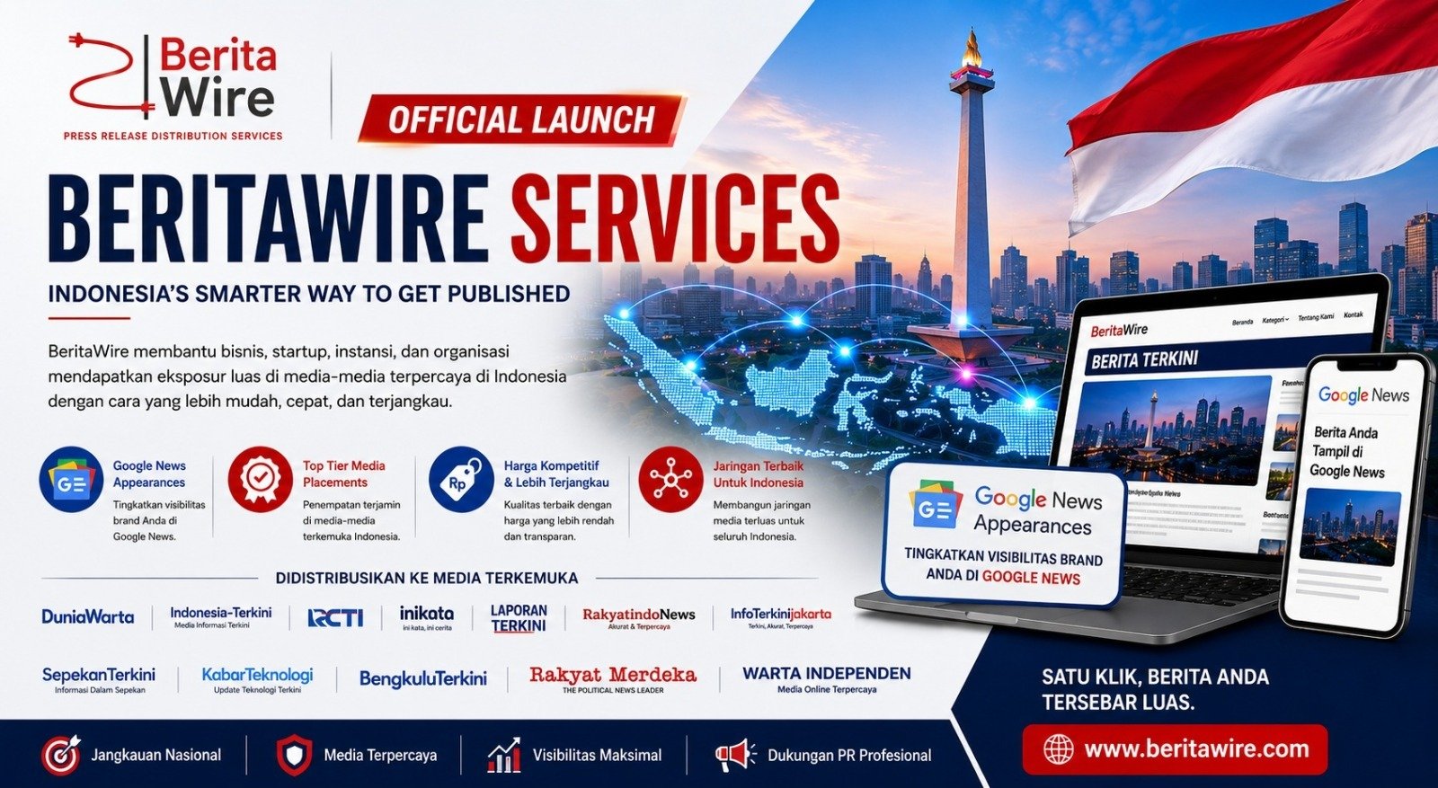 BeritaWire Meluncurkan Platform Distribusi Siaran Pers Baru untuk Bisnis di Indonesia