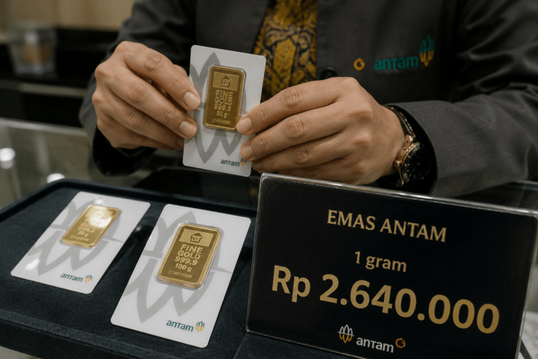 Harga Emas Antam Naik 15 Juli 2026, Kini Tembus Rp2,64 Juta